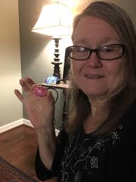 Finished her. Gold glittery eyes and thorn tips.