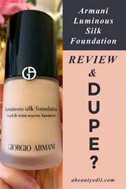 Find the best foundation for you with the armani beauty foundation finder. Giorgio Armani Luminous Silk Foundation Review And A Drugstore Dupe A Beauty Edit