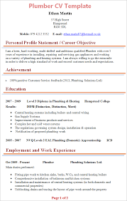 Plumber Cv Template Tips And Download Cv Plaza
