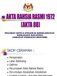 Mengandungi segala pindaan hingga 1 januari 2006. Akta Rahsia Rasmi 1972