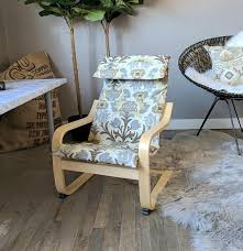 Vislanda cushion is made of a durable fabric with a stylised leaf pattern that feels naturally restful to the eye. Kids Floral Ikea Poang Chair Cover Ikea Kids Poang Seat Cover Home Decor Home Living 330 Co Il