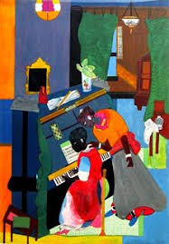 Romare Bearden The Piano Lesson 1983 Savannah College Of Art And Design Romare Bearden African American Art African American Artist