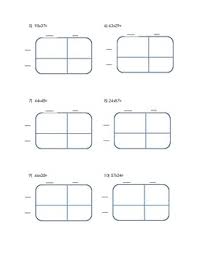 Recall multiplication facts of two, three, five and ten and . Area Model Double Digit Multiplication Worksheet Tpt
