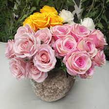 Maybe you would like to learn more about one of these? China Flores Barato 10 Jefes De Flores Artificiales Bouquet De Rosas Comprar Flores Artificiales En Es Made In China Com