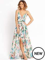 Littlewoods Myleene Klass Ruffle Front Floral Maxi Dress Maxi Dress Floral Maxi Dress Floral Bridesmaid Dresses