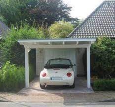 Anbau Carport Neben Einer Betongarage Von Lippe Carports De Wand Carport Koln Glasdach Carports Hauswand
