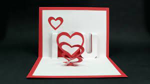 Make a love card online. Handmade Valentine S Day Card Diy I Love You Pop Up Heart Love Card Tutorial Youtube