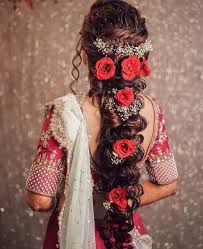 Beautiful Floral Bun For Your Wedding Day Weddingplz Engagement Hairstyles Indian Bridal Hairstyles Bridal Hairstyle Indian Wedding