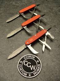 Victorinox Enhanced Red Alox Damascus Rancher Limited Edition Custom Sak Neu Pocket Knife Knife Victorinox
