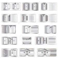 Kitchen Equipment Sinks Top View Set 1 For Interior Vector Illustration Stock Vector 47042433 Kitchen Equipment Sink Top Interior Design Presentation