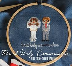 Embroidery christmas patterns kerst 33 trendy ideas. Free First Holy Communion Cross Stitch Patterns Catholic Sprouts