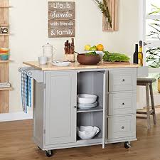 Kitchen Islands On Wheels Drop Leaf Utility Cart Mobile