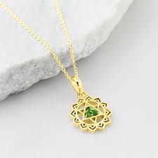 Heart Chakra Necklace Gold Chakra Healing Jewelry Chakra Jewelry Chakra Necklace