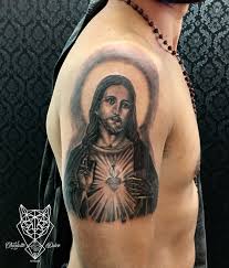Just a simple jesus tattoo. Sagrado Corazon Jesus Tattoo Catholic Tattoos Body Art Tattoos