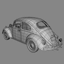 Volkswagen Beetle 3d Model Low Poly Obj Ma Mb Jpg 600 600 Surface Modeling 3d Model 3d Modeling Tutorial