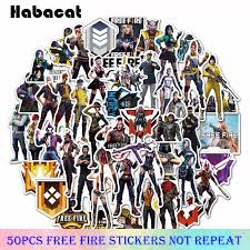 Send a sticker in ios imessage or as a text message on android and in your video chats from these free fire stickers. 10 50pcs Garena Free Fire Popular Shooting Games Stickers For Toy Motorcycle Skateboard Phone Guitar Album Waterproof Pegatinas Stickers Aliexpress