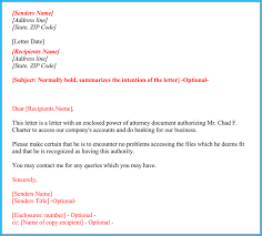 Power Of Attorney Authorization Letter How To Format Free Samples