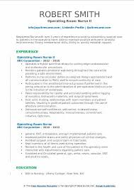 Operating Room Nurse Resume Samples Qwikresume