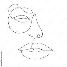 See more ideas about drawings, line art, . One Line Drawing Face Modern Minimalism Art Aesthetic Contour Abstract Woman Portrait Minimalist Style Single Line Vector Illustration Stock Vector Adobe Stock