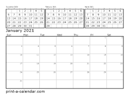 Free to download, editable, customizable, easily printable Download 2021 Printable Calendars