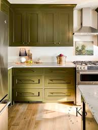 olive green kitchen cabinets painted
