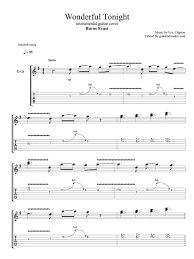 Wonderful Tonight Guitar Tabs Instrumental Guitar Tab Easy Pdf Guitar Sheet Music Guitar Pro Tab Do Guitar Tabs Guitar Tabs Acoustic Guitar Sheet Music