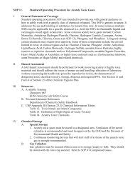 We've just explored the question of what is an sop. Sop 11 Standard Operating Procedure For Acutely Toxic Gases