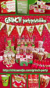 Grinch Party Ideas And Printables For Throwing A How The Grinch Stole Christmas Party Included Invi School Christmas Party Grinch Party Kids Christmas Party