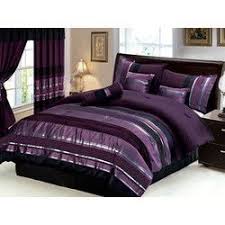 Black And Silver Comforter Sets King Pin By Cheryl Oberkrom On Decor Purple Bedrooms Purple Bedding Silver Bedroom