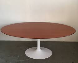 Knoll Saarinen Mid Century Teak Top Tulip Dining Table Dining Table Tulip Dining Table Table