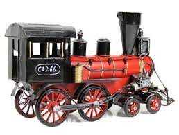 Infpass Handmade Antique Tin Model Train 1906 Steam Trains Model Trains Toy Train Model Train Layouts
