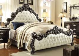 Luxury Italian Cali King Size Bed Frames Bedroom Furniture Dark Brown Finish New King Size Bedroom Sets Luxurious Bedrooms Bedroom Design