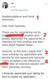 Check spelling or type a new query. Contoh Surat Tolak Tawaran Kerja Dalam Bahasa Inggeris Contoh Surat