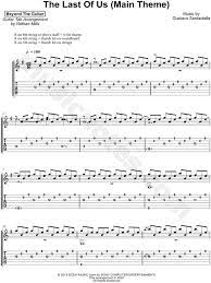 The Last Of Us Main Theme By Beyond The Guitar Digital Guitar Tab Guitar Tabs For Beginners Guitar Tabs Songs Guitar Tabs