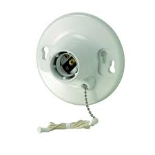 Leviton Plastic Pull Chain Lampholder R50 08827 Cw4 The Home Depot