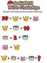Have You Seen These Free Pokemon Math Puzzles Mashup Math Math Challenge Maths Puzzles Math Worksheets