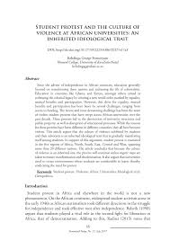 Save my name, email, and website in this browser for the next time i comment. Pdf Student Protest And The Culture Of Violence At African Universities An Inherited Ideological Trait