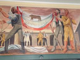 Historic Wpa Murals In The Old Post Office Building On Mission St San Francisco California Bear Office Mural Mural