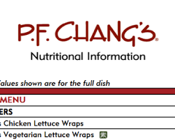 Pf Changs Nutrition Facts Archives Nutrition Facts