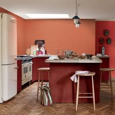 Mur Orange Cuisine Tendance Dulux Valentine Interieur Keuken Inspiratie Deco