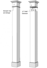 8 X 8 Smooth Non Tapered Pvc Column In 2020 Pvc Column Wraps Column Wraps Pvc