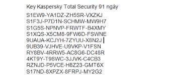 Chia Sẻ Key Kaspersky Dung Thử 91 Ngay Va 61 Ngay Va Link Tải Về