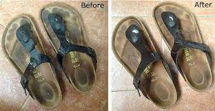 Soak an alcoholic cotton ball and drink it to wash off the sandals' footbed. How To Clean Birkenstock Footbeds How To Clean Birkenstocks Clean Suede Shoes Birkenstock