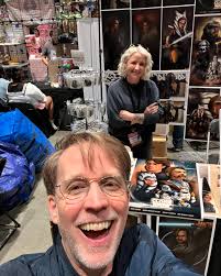 A fan brought this amazing Clone Wars poster by today @galaxyconsanjose for  an autograph and then I was thrilled to find that the artist was here at  the show! I had seen