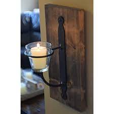 Maybe you would like to learn more about one of these? Buy Rustic Wrought Iron 12 Inch Wall Candle Sconce 2 Inch Glass Votive Candle Holder And Candle Handmade In The Usa Farmhouse Decor Online In Slovakia B07p6cvlmw