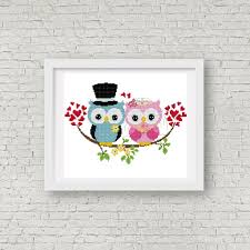 Choose from wedding cross stitch pastel cards, originally designed for cross stitch card shop issue 96 by rhona norrie. Gift Idea For Wedding Singapore Owl Wedding Cross Stitch Design Momluvdiy Sg