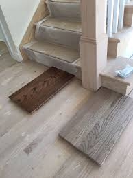 50 50 Minwax Classic Gray And Pickled Oak On Red Oak Sample Plus English Chestnut Sample Hardwood Floor Colors Wood Floor Colors Oak Hardwood Flooring