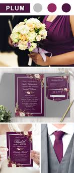 Luxpaper a7 invitation envelopes for 5 x 7 cards in 80 lb. Plum Purple And Silver Gray Wedding Color Ideas And Wedding Invitation Suite For Fall And Winter Wedding Fall Wedding Colors Wedding Colors Plum Wedding