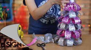 Beragam kreasi indah dapat dibuat dari pita jepang. Dsign Handcraft Pohon Natal Perak Youtube