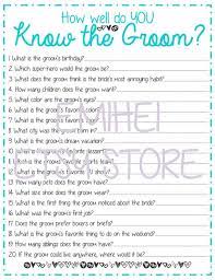Below you will find an explanation of each version (including sample questions and ideas) please note: How Well Do You Know The Groom Bridal Shower Game By Emihei 1 50 Bridal Shower Games Bridal Shower Bridal Shower Checklist